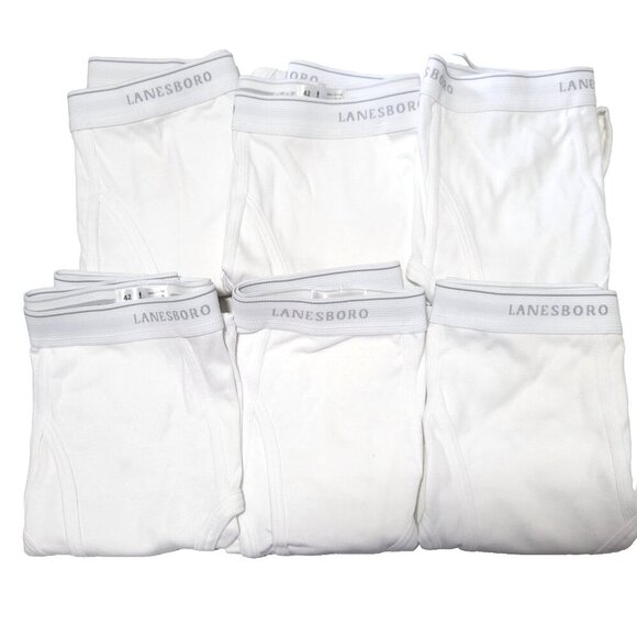 Lanesboro Briefs 42 NWOT Men's Tighty Whities 100% Cotton Quick Draw H-Fly - Picture 1 of 4